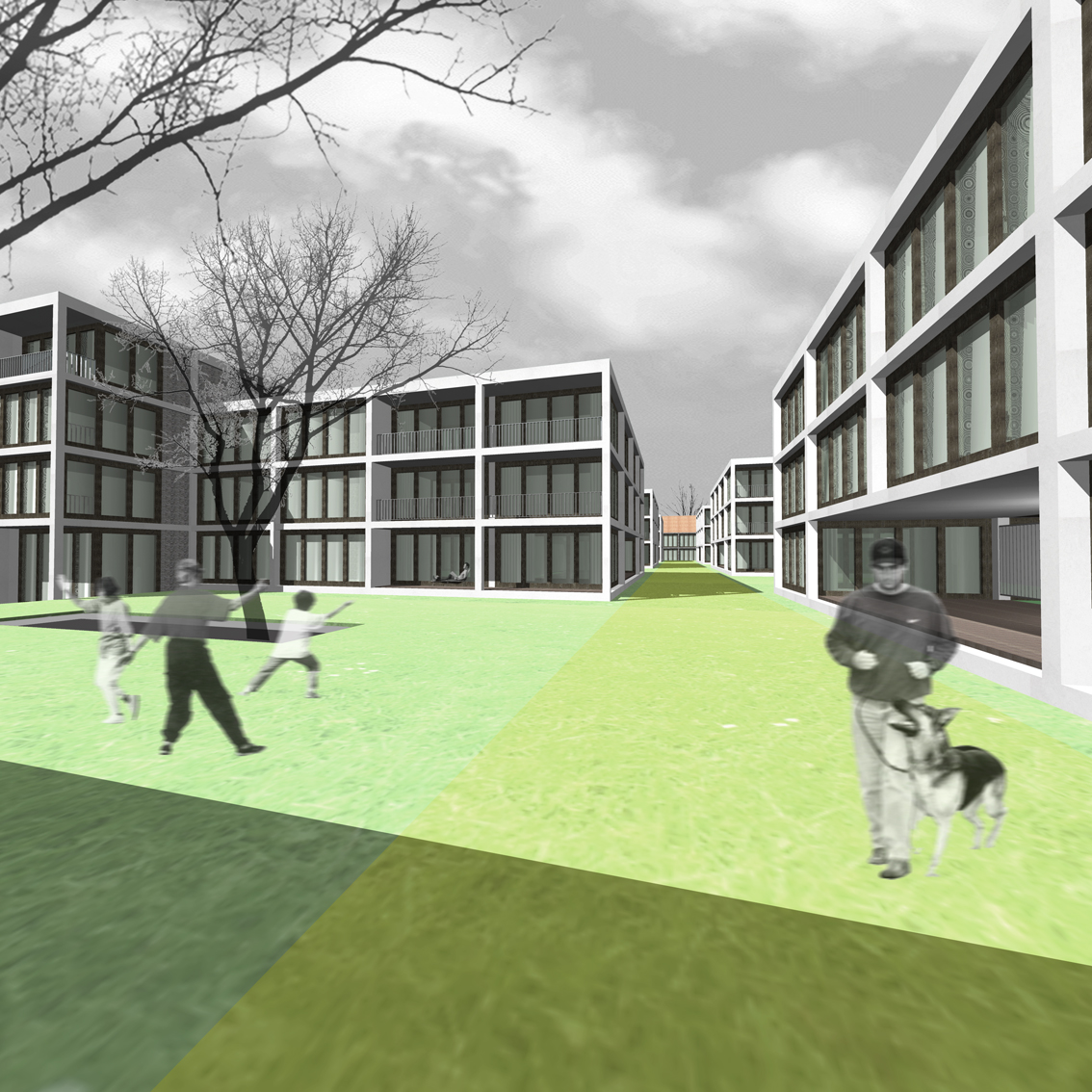 Europan8 Tilburg Atelier PUUUR Urban Courtyards woningbouw Noordstraat