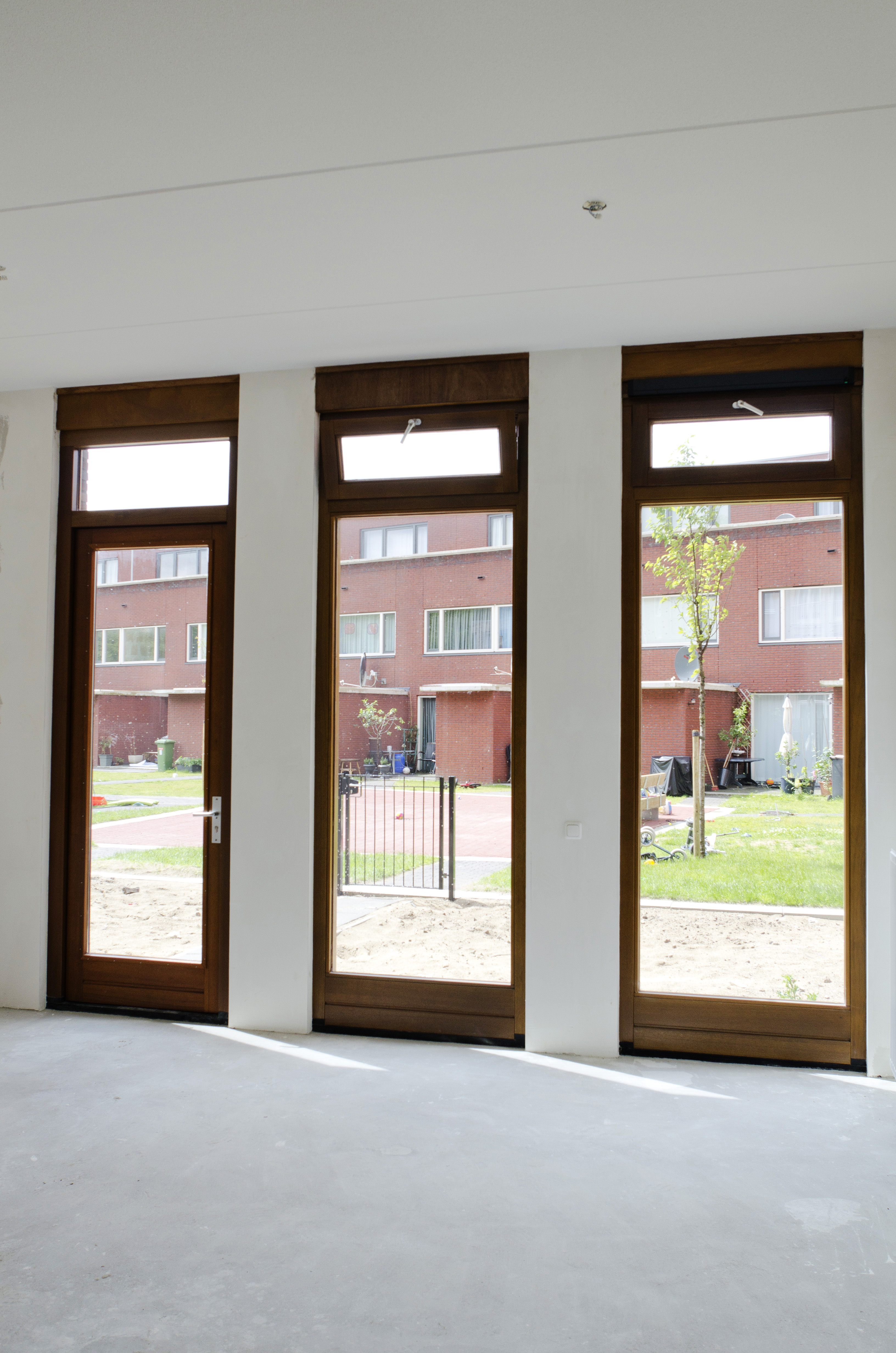 Kavel 9 van Tijenbuurt Getijenveld Atelier PUUUR zelfbouw particulier Opdrachtgeverschap Amsterdam West herenhuis interieur extra hoge verdiepingshoogte