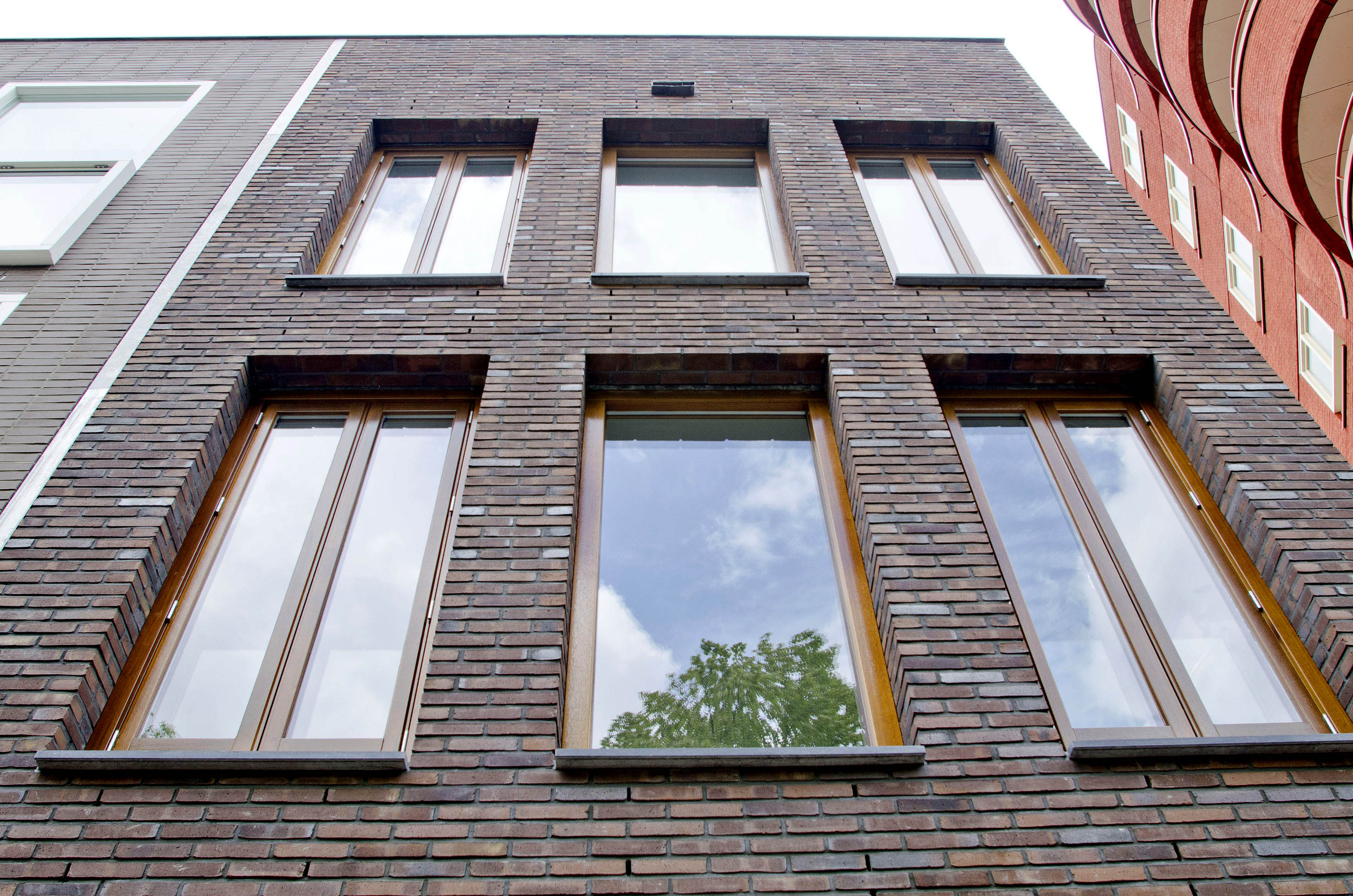 Kavel 9 van Tijenbuurt Getijenveld Atelier PUUUR zelfbouw particulier Opdrachtgeverschap Amsterdam West herenhuis metselwerk geveldetail