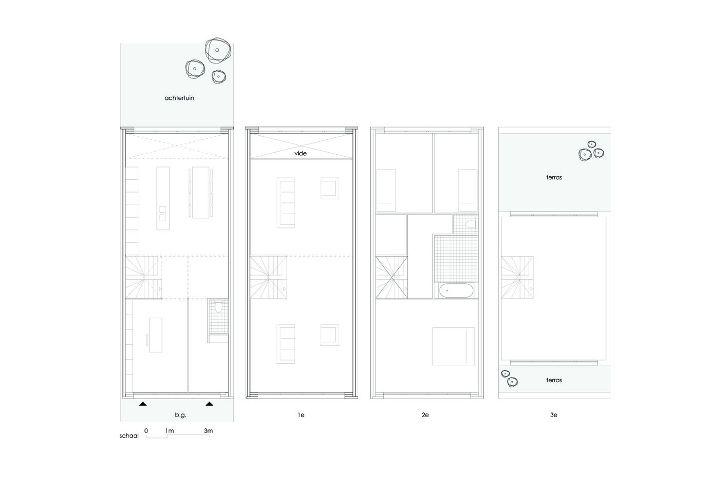 Zeeburgereiland PO zelfbouw kavel atelier PUUUR grondgebonden woning plattegrond