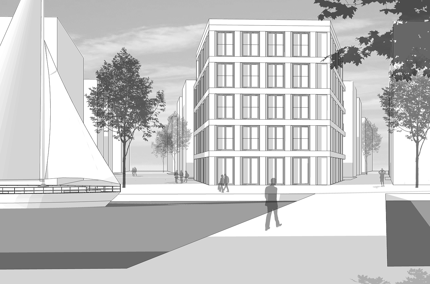 Houthaven nul op de meter energieneutraal woning Amsterdam Atelier PUUUR kavel 1C gevel kade