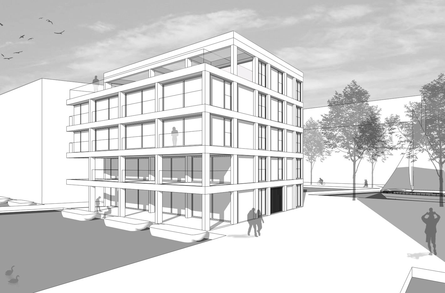 Houthaven nul op de meter energieneutraal woning Amsterdam Atelier PUUUR kavel 1C gevel